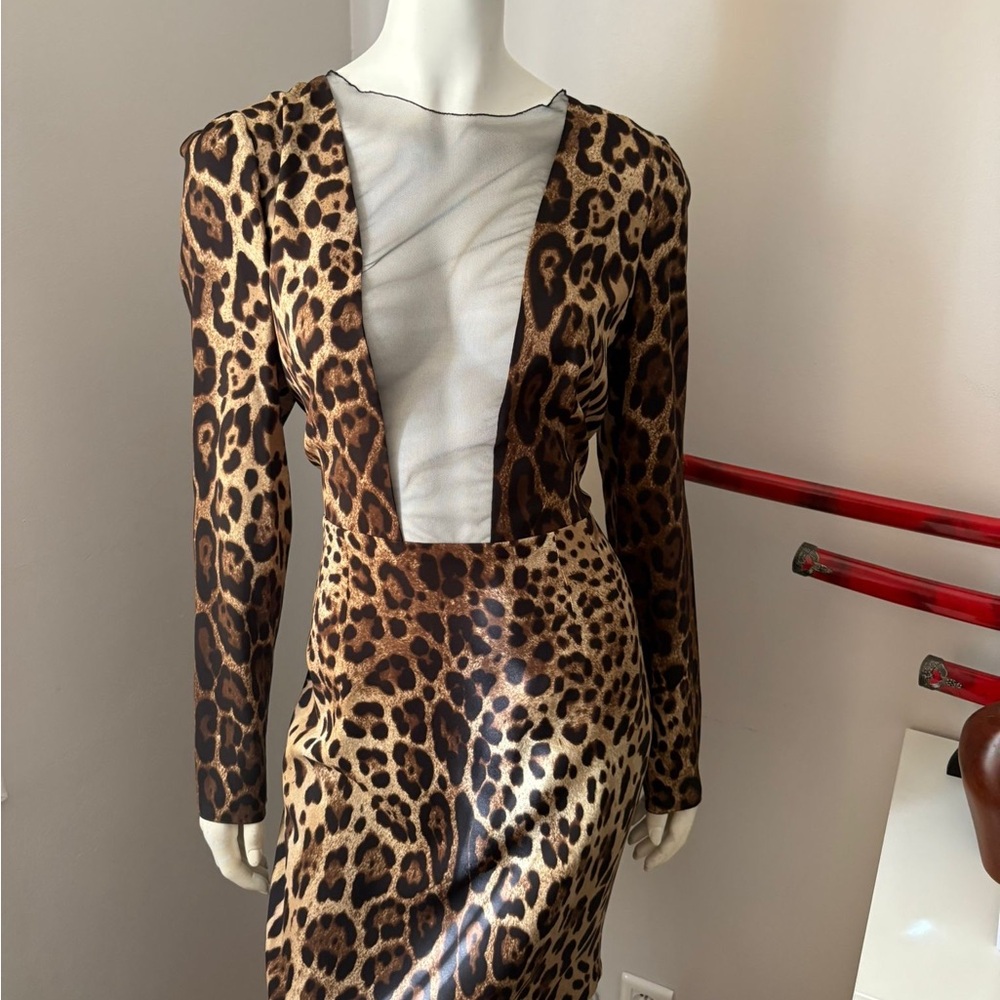 Dolce & Gabbana Animal Print Zip Dress